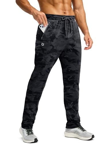 G Gradual Men's Fleece Lined Winter Pants Best for Men Athletes in Cold Weather Zipper Pockets Sweatpants  
G Gradual Me
