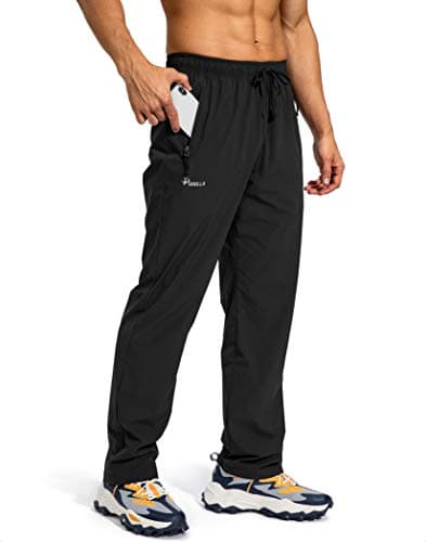 Pudolla Men's Elastic Waist Workout Jogging Pants for Fitness Enthusiasts with Zipper Pockets
| Pudolla Men's Athletic
