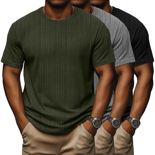 Evervibe Men's Big and Tall Causal Dry Fit Short Sleeve T-Shirt Athletic Running Gym Tops
| Evervibe Men's Big and Tall