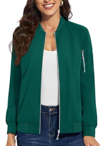 Women's Lightweight Casual Full Zip Windbreaker Jacket for Fall
| Casual Full Zip Windbreaker Jacket for Women Lightwei
