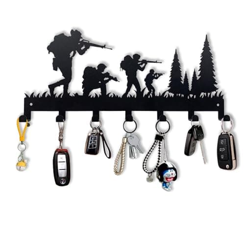 Mountain 12IN Metal Key Holder, Wall Mounted Key Hooks for Kitchen, Entryway, Hallway, Bedroom, Doorway, Key Organizer R
