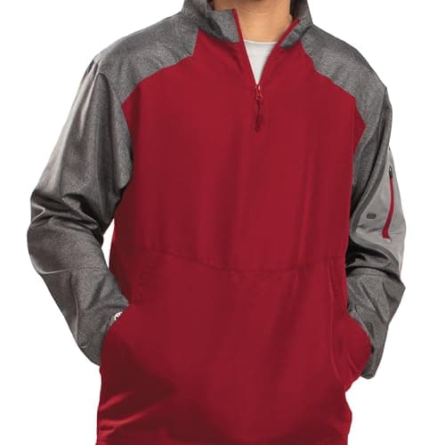 Holloway Raider Pullover Cage Jacket Weather-Resistant Ultra-Light Quarter Zip Sleeve Pocket For Outdoor Travel
| Hollo