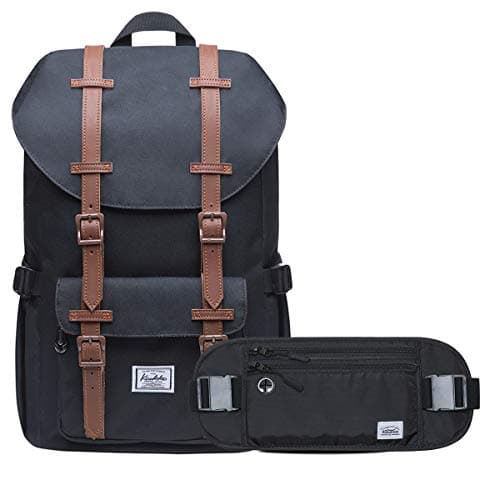 KAUKKO 15.6 Inch Laptop Outdoor Backpack for Men and Women Traveling Rucksack (5-8-Black)