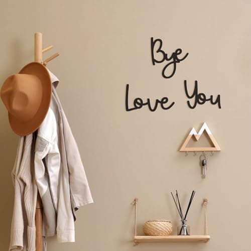 Dripykiaa Love You Bye Wood Sign Boho Decor Express Love and Warm for Your Family Home Wall Art Gift Valentine Decoratio