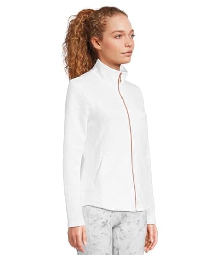 Skechers Women's Hoodless Hoodie Ottoman Jacket + Warm Fleece + Casual Wear + Stylish and Cozy + Loose Fit + 95% Polyest