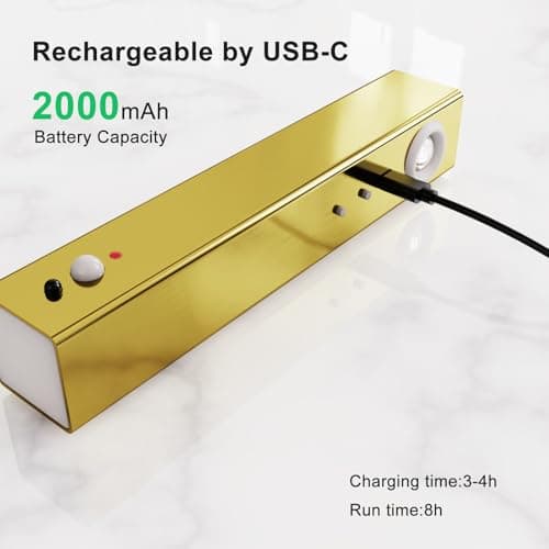 Wireless Motion Sensor Rechargeable Brass Hallway Light with Remote Control -2 Pack
| Rechargeable Magnetic Indoor Bras
