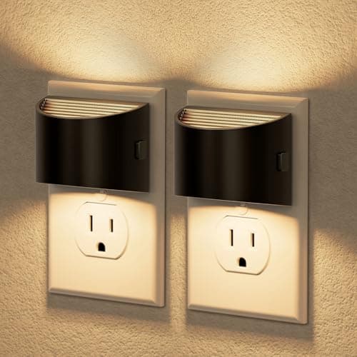 JandCase Automatic Night Lights Plug into Wall for Kids Bathroom Hallway Kitchen Bedroom Decor
| JandCase 2 Pack Modern