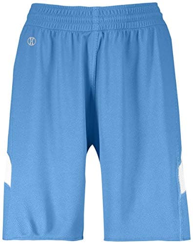 Holloway Ladies Dual-Side Single Ply Shorts: 2XL University Blue/White - Quick Dry Breathable Running Shorts for Women