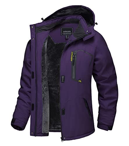 TACVASEN Women's Winter Waterproof Ski Jacket Hooded Fleece Lined Warm Snow Coat for Outdoor Activities
| TACVASEN Wome