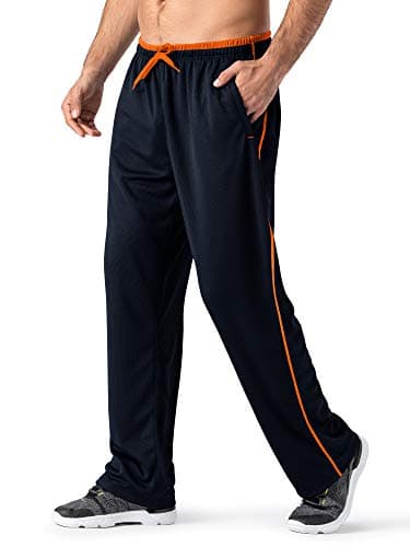 Magnivit Men's Lightweight Sweatpants for Comfortable Athletes with Open Bottom Mesh and Zipper Pockets
| Magnivit Men'