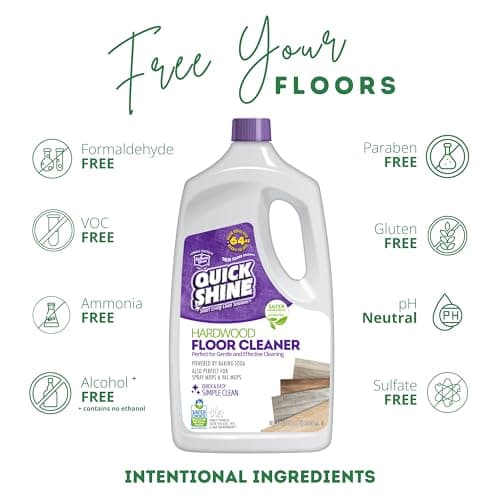 Quick Shine Hardwood Floor Cleaner 64oz | Removes Dirt & Scuff Marks | Perfect for Gentle and Effective Cleaning U.S. EP
