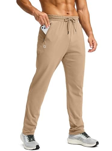 G Gradual Men's Fleece Lined Winter Pants Best for Men Athletes in Cold Weather Zipper Pockets Sweatpants  
G Gradual Me