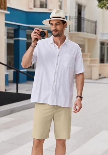 COOFANDY Men's Casual Shorts Lightweight Summer Beach Vacation Shorts
| COOFANDY Men's 9 Inch Flat Front Casual Shorts