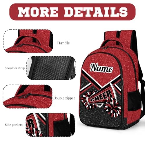 Personalized Name Cheer Backpack for Women
| Custom Cheerleading Backpack in Wine Red
| Customize Your Own Cheerleader