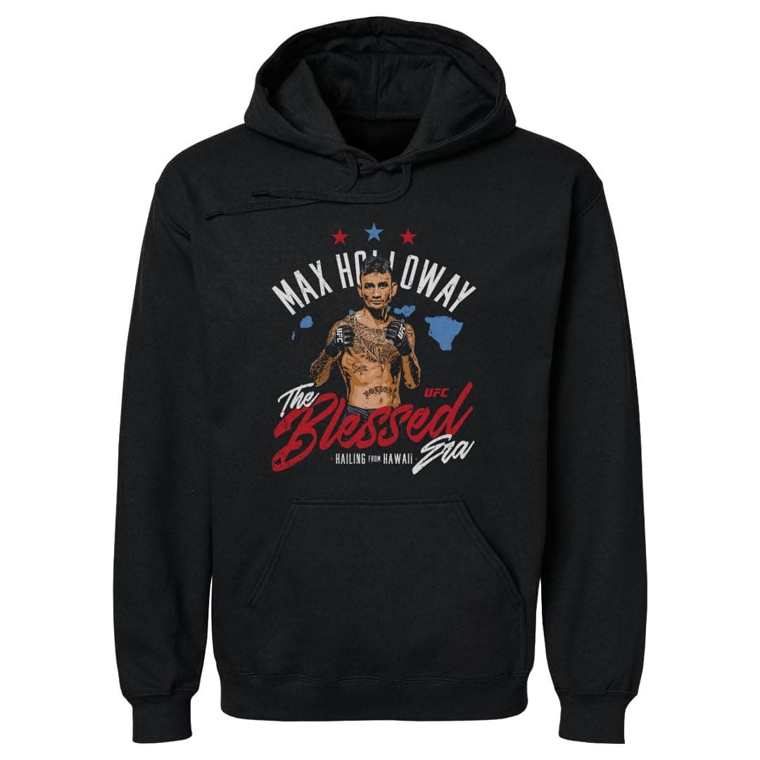 Max Holloway UFC Men's 500 Level Hoodie Sweatshirt - The Blessed Hawaii WHT