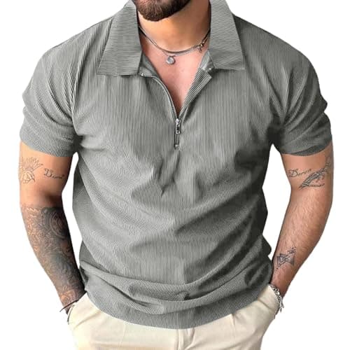 Biventant Men's 1/4 Zip Polo Shirts Casual Fashion Summer Tops
| Biventant Mens Short Sleeve Tee Summer Casual Shirts
|