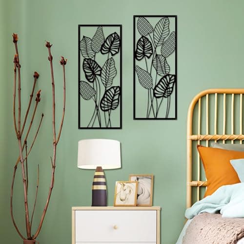 Ruelen Metal Scroll Wall Decor Rustic Iron Wall Medallion for Home Living Room Decor Small Traditional Metal Scroll ArtA