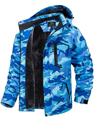 TACVASEN Women's Winter Waterproof Ski Jacket Hooded Fleece Lined Warm Snow Coat for Outdoor Activities
| TACVASEN Wome
