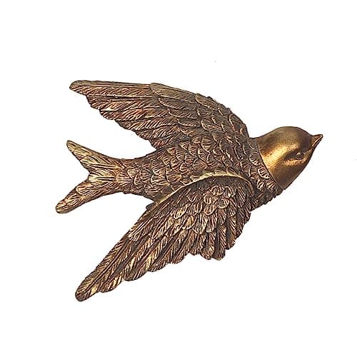 Vintage Wall Sculpture for Hallway, Hand Painted Embossed Key Design, Unique Gift for Home Decor (Antique Gold-Key)  
An