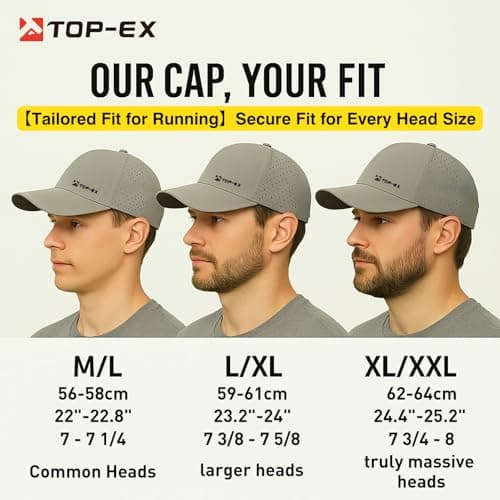 TOP-EX Breathable Mesh Cooling Sweatband Mens Oversized Running Quick Dry Waterproof Baseball Caps
TOP-EX Breathable Mes