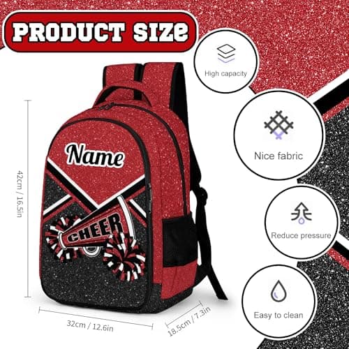Personalized Name Cheer Backpack for Women
| Custom Cheerleading Backpack in Wine Red
| Customize Your Own Cheerleader