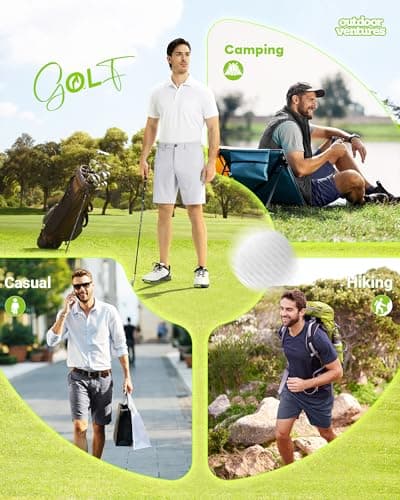 Outdoor Ventures Mens Golf Shorts Dry Fit Stretch UPF 50+ Lightweight Quick Dry Pockets  
Outdoor Ventures Mens Golf Sho