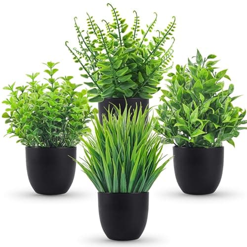 Der Rose Fake Plants 4 Packs Small Faux Plants Best for Bathroom and Home Office
| Der Rose Black Bathroom Accessories