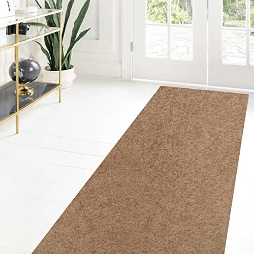 ZGR Custom Size Runner Rug 2 ft x 6 ft Gray with Black Stripe Non-Slip Rubber Backing for Hallway Kitchen Garage Laundry