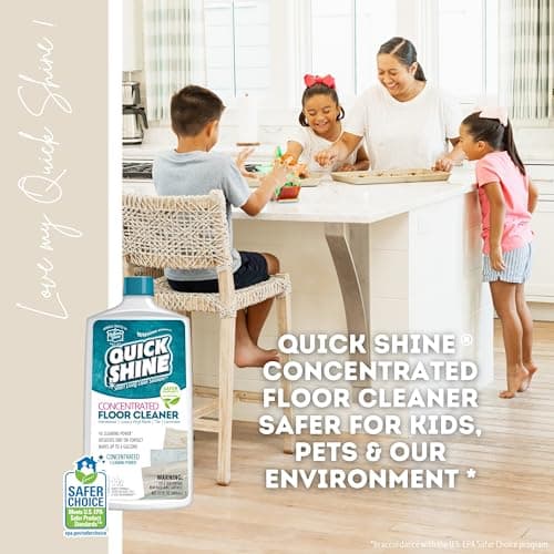Quick Shine Multi Surface Concentrated Floor Cleaner 27oz | Powerful Cleaning | Hardwood, Laminate, Tile & Stone | Homeo