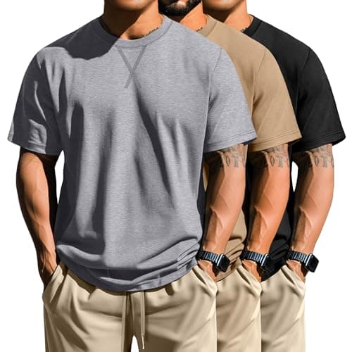 Neer 3 Pack Men's Big and Tall Cotton Short Sleeve T-Shirts Plus Size Tee Shirt for Hipster Stylists
| Neer 3 Pack Men'