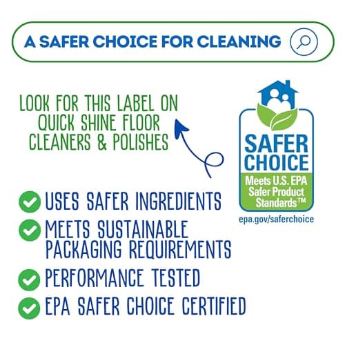 Quick Shine Pure Floor Wax 27oz | Restore, Protect, Refresh Regular & Hardwood Floors | U.S. EPA Safer Choice

Quick Shi
