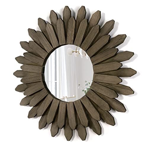 Honiway 12 inch Rustic Wood Sunburst Mirror for Bedroom Bathroom House Warming Gift Cedar Essential  
Honiway 12 inch Ru