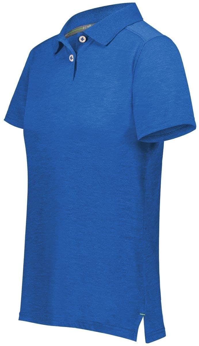Holloway Sportswear Womens Repreve® Eco Polo XL Royal Heather + Sustainable Fabric + Active Women + Outdoor Sports + moi