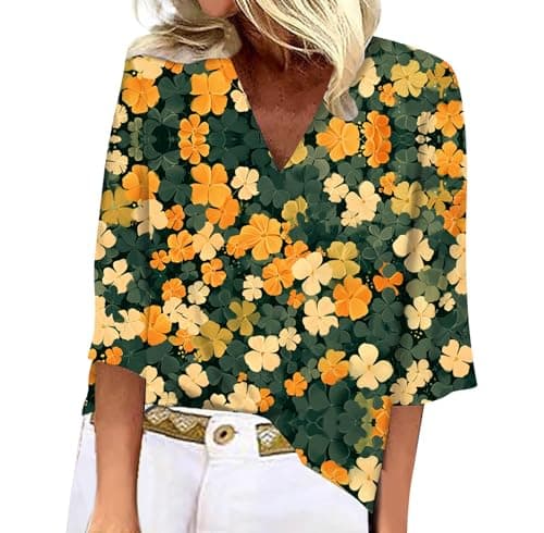 Women's Animal Leopard Print 3/4 Sleeve V Neck Summer Floral Boho Trendy Tops
| Women's Leopard Print 3/4 Sleeve V Neck