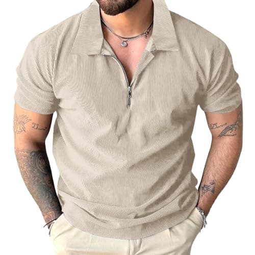 Biventant Men's 1/4 Zip Polo Shirts Casual Fashion Summer Tops
| Biventant Mens Short Sleeve Tee Summer Casual Shirts
|