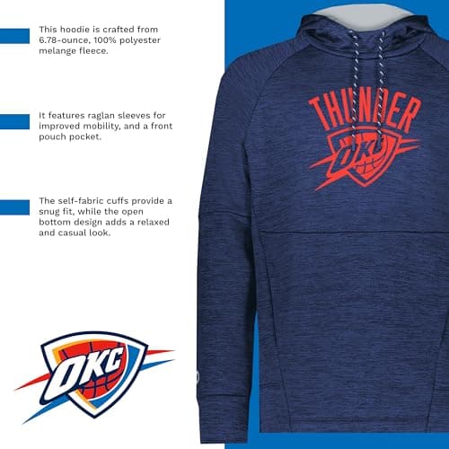 Holloway Men's NBA Fleece Hoodie - Warm & Comfortable Basketball Pullover - Sports, Casual Wear, & Fan Favorite