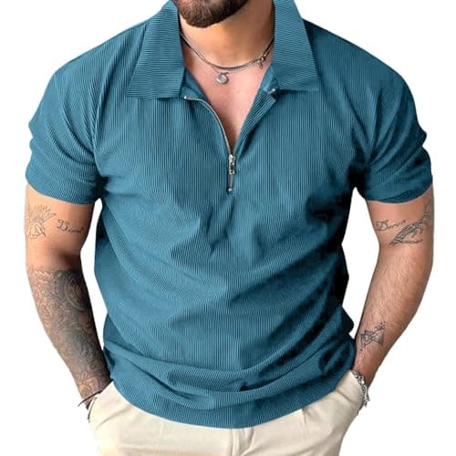 Biventant Men's 1/4 Zip Polo Shirts Casual Fashion Summer Tops
| Biventant Mens Short Sleeve Tee Summer Casual Shirts
|