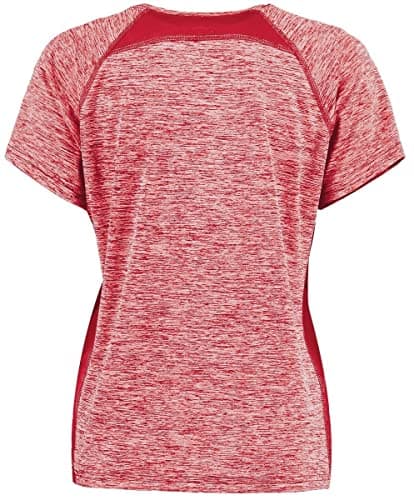 Holloway Sportswear Women's Electrify Coolcore® Tee 2XL Scarlet Heather - Best Temperature Regulation for Outdoor Activ