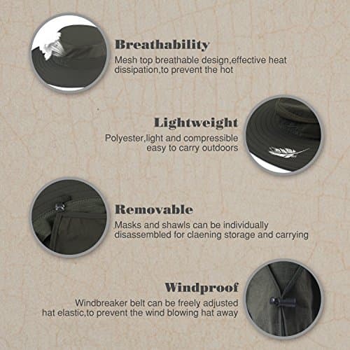 KOOLSOLY Sun Protection Fishing Hat with UPF 50+ for Men and Women during Outdoor Activities
KOOLSOLY Fishing Hat with N