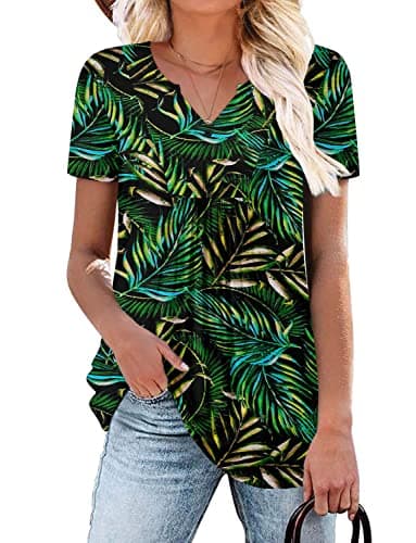 Elegant Women's Short Sleeve Tunics V Neck Button Down Shirts - S-3XL
| Comfortable Women's Short Sleeve Tunics V Neck