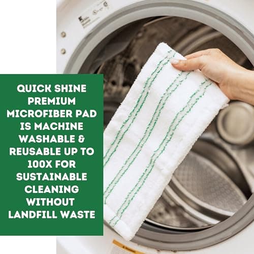 Quick Shine Hardwood Floor Clean + Polish Mop Kit for Safer Home Use | Use Wet + Dry | pH Neutral Formula