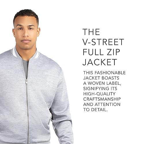 Holloway Men's V-Street Full Zip Jacket + Warmth + Outdoor Enthusiasts + Fall Hiking + Quick-Dry Technology + 2-Layer Ma