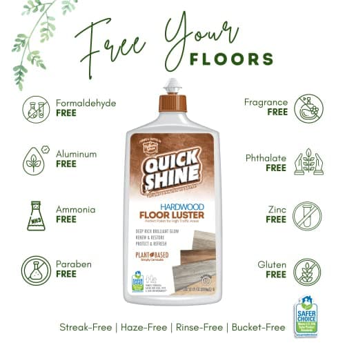Quick Shine Floor Cleaner, Polish & Protectant Bundle - Homeowners' Choice for Sparkling Floors (2 Packs)
| Quick Shine