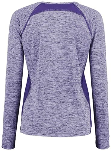 Holloway Sportswear Womens Electrify Coolcore® Long Sleeve Tee 2XL Purple Heather + Fast Cooling Technology + Moisture W