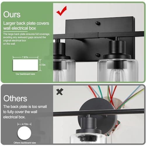 4-Light Bathroom Light Fixtures, Matte Black Modern Vanity Lights for Bathroom Mirror Living Room Cabinet Bedroom Porch