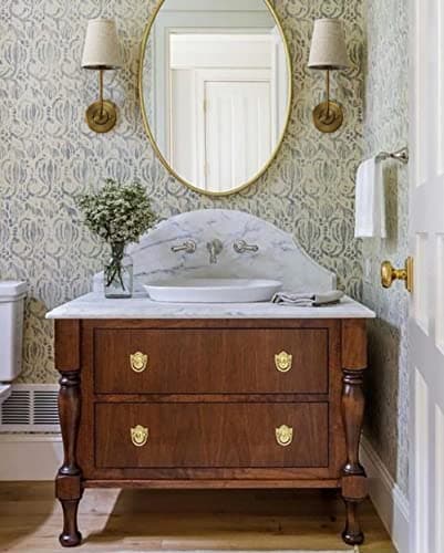 Pathson Set of 2 Vintage Wall Sconces for Industrial Living Room and Bedroom Hardwired Bathroom Vanity Lights (Antique B