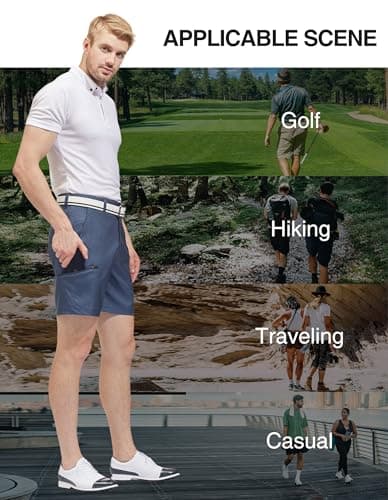 PULI Mens Golf Hybrid Shorts Quick Dry Lightweight Casual Shorts with Pockets
| PULI Mens Golf Hybrid Shorts Stretch Hi