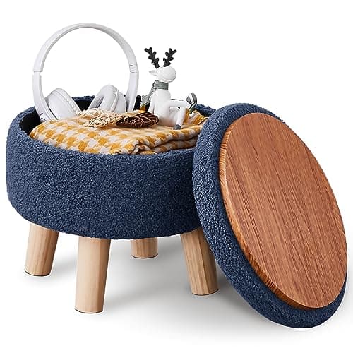 Off-White Modern Round Footrest with Soft Padded Seat for Living Room
| Off-White Wimarsbon Storage Ottoman for Hallway