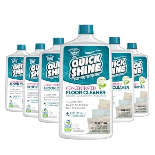 Quick Shine Multi Surface Floor Cleaner 27oz, 6Pk | Hardwood, Laminate, LVT, Tile & Stone | Dirt Dissolving & Cleaning P