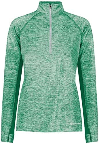 Holloway Sportswear Womens Electrify Coolcore® 1/2 Zip Pullover XL Kelly Heather - Cool Wicking Technology for Active Wo